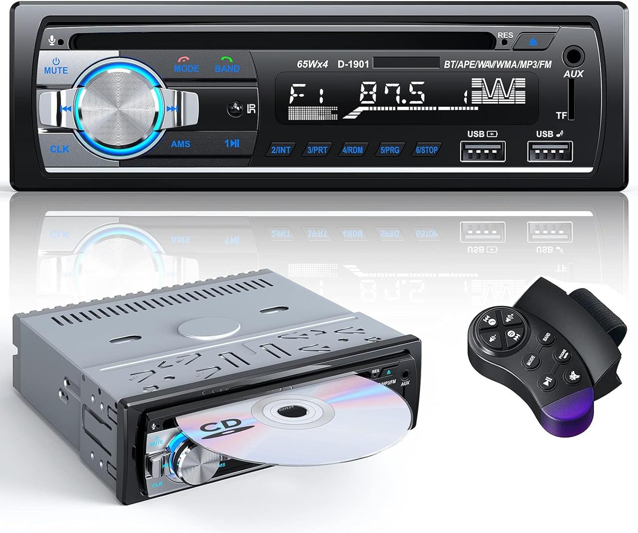 Автомобільне радіо з DVD-CD-плеєром CENXINY D1901 Bluetooth Hands-Kit 1 DIN MP3-плеєр/FM-радіо
