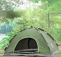 Зеленая Палатка автоматическая 4-х местная с Антимоскитной сеткой Techo
