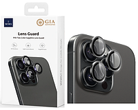 Защитное стекло камеры iPhone 15 Pro Max PVD Dual Color Sapphire Lens Guard LG-003 Black Titanium WiWU