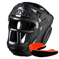 Боксерский шлем Phantom APEX Cage Black (капа в подарок) D_3200