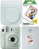 Набор Бирюзовый Фотокамера моментальной печати Fujifilm INSTAX Mini 12 Mint Green / Картриджи 20 фото