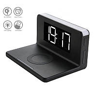 Настільний LED смарт-годинник with QI Charger 3 in 1 SY-W0241 <unk> Alarm/Watch/Qi Charger, RGB Light, 10 W<unk>