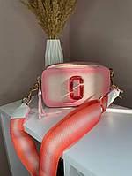 Жіноча сумка Marc Jacobs LOGO pink  Марк Джейкобс рожева 0054
