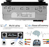 Автомобільне радіо Yolispa Bluetooth із портом USB/SD/AUX 4 x 60 Вт M-радіо цифровий MP3-плеєр, фото 2