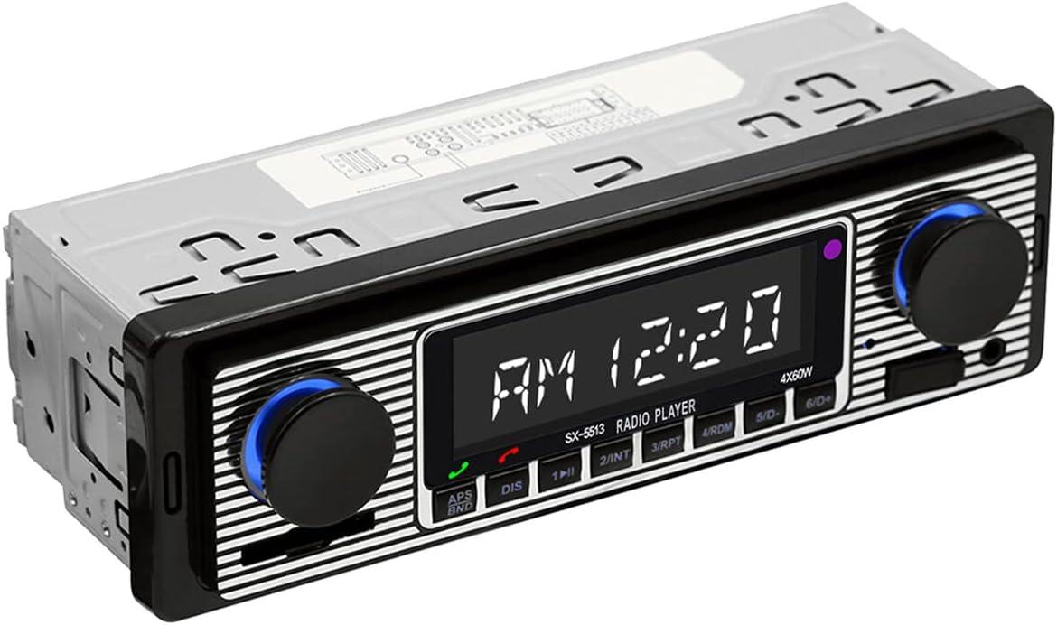 Автомобільне радіо Yolispa Bluetooth із портом USB/SD/AUX 4 x 60 Вт M-радіо цифровий MP3-плеєр