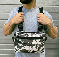 Сумки тканевые камуфляж надежные Тактическая нагрудная сумка для мужчин вместительная Нагрудные сумки хаки