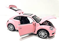 Машинка TK Union Group Volkswagen Beetle GSR металлическая свет звук инерционная Розовая (90544)