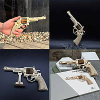 Тор! Деревянный 3D конструктор UNIQUE JSD402 Colt Revolver 53 детали