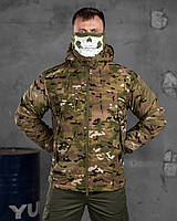 Весняна тактична куртка мультикам на мембрані, чоловіча військова водовідштовхувальна куртка підклад атлас
