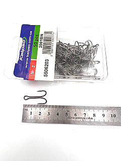 Двійник Kalipso №2 (5шт) Риболовний подвійний гачок для риболовлі Каліпсо