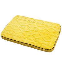 Топер матрас мебельная ткань+велсофт желтый - 80х60 см