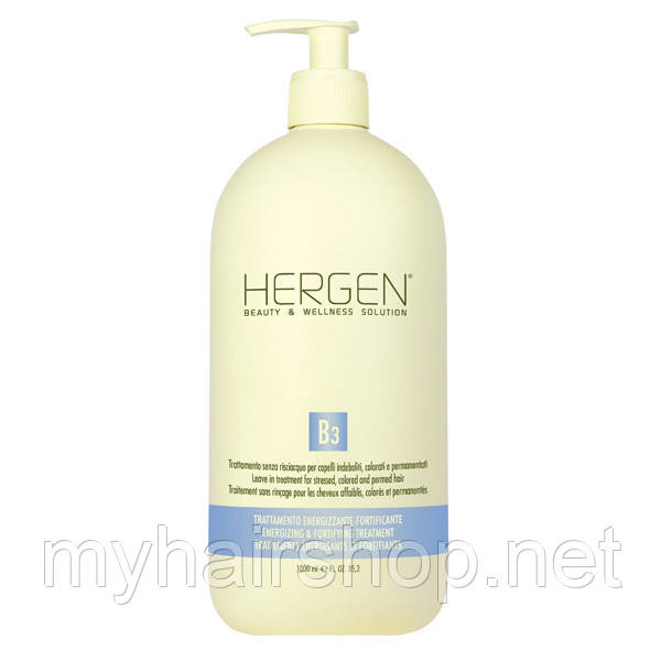 Бальзам відновлювальний для ослабленого, фарбованого та завитого волосся незмивний BES Hergen B3 1000 мл