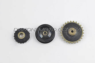 Натягувач ланцюга ГРМ Delta / Alpha (3 ролика) KOMATCU (mod.A)