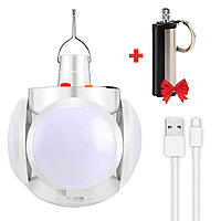 Универсальная лампа BL-2029-1 + Подарок Бензиновая спичка Make Fire / Подвесной аккумуляторный фонарь с USB