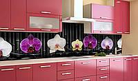 Наклейка виниловая кухонный фартук Zatarga Орхидеи и Черный бамбук 600х3000 мм SX, код: 5567165