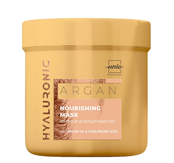 Маска живильна для сухого та зневодненого волосся Unic Argan Hyaluronic 500 мл, фото 1