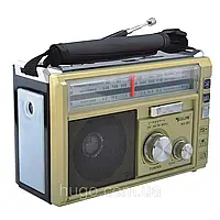 Радиоприемник 3в1, с LED-фонариком USB, SD, FM, AM, SW, Golon RX-381, Золотистый / Аккумуляторное радио