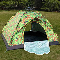 Палатка автоматическая 4-х местная 200х200х140см, YB-3007, Камуфляж / Туристическая палатка для кемпинга