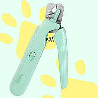 Ножницы-пилка для когтей животных от USB 2в1, Зеленый / Когтерезка для собак / Ножницы для когтей котов