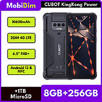 Смартфон Cubot KingKong Power 8/256GB 10600mAh 48MP Night Vision 2SIM 4G NFC Android 13 Black