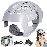 Массажный шлем для головы Easy Brain Massager на батарейках / Массажер для головы / Электромассажер головы