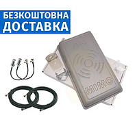 Антенный комплект 4G LTE антенна MIMO Планшет 2х17 Дб R-Net все частоты 900-2700 МГц с кабелем и переходниками