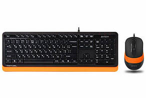 Комплект з  маніпулятора миші та клавіатури A4Tech F1010 Orange