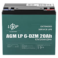 Тяговый свинцово-кислотный AGM аккумулятор LogicPower LP 6-DZM-20 Ah