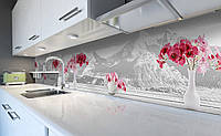 Наклейка виниловая кухонный фартук Zatarga 3Д Окно в Горы 600х3000 мм TP, код: 5567281