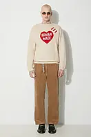 Urbanshop Светр з домішкою вовни Human Made Heart Knit Sweater чоловічий колір бежевий HM26CS030 РОЗМІРИ