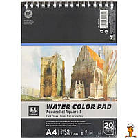 Альбом для акварелі "water color pad", а4, 20 аркушів 200 г м², дитяча іграшка, віком від 7 років