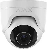 IP-Камера дротова Ajax TurretCam, 8мп, 2.8мм, Poe, True WDR, IP 65, ІЧ 35м, аудіо, купольна, біла (000039323)