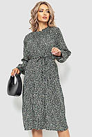 Платье свободного кроя шифоновое черно-зеленый 204R701 Ager S-M UM, код: 8227815