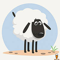Картина по номерам "овечка", 30х30 см, детская игрушка, от 5 лет, Art Craft 15032-AC