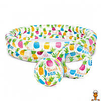 Детский бассейн, с мячом и кругом, игрушка, ананас, от 3 лет, Intex 59469-2