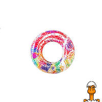 Детский надувной круг, флуоресцентный, игрушка, оранжевый-структура, от 1 года