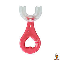 Детская зубная щетка-капа, с ограничителем, игрушка, от 2 лет, Mega Zayka MGZ-0704(Pink)