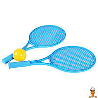 Игровой набор для игры в теннис, 2 ракетки+мячик, детская, синий, от 5 лет, Технок 0380TXK(Blue)