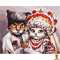 Картина за номерами "весілля українських котиків" © маріанна пащук, 40, дитяча іграшка, віком від 5 років