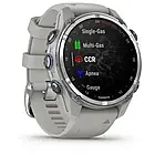 Смарт-годинник Garmin Descent Mk3 43 mm Stainless Steel with Fog Gray Silicone Band (010-02753-04/03), фото 2