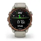 Смарт-годинник Garmin Descent Mk3i  43 mm Bronze PVD Titanium with French Gray Silicone Band (010-02753-13/14), фото 7