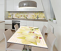 Наклейка виниловая на стол Zatarga Желтые Орхидеи 650х1200 мм ML, код: 5567177