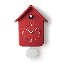 Часы настенные с маятником Guzzini Home 16860211 24,8х12x39 см белые d Часы настенные с маятником Guzzini Home 16860255 24,8х12x39 см красные, Красный