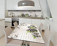 Наклейка 3Д виниловая на стол Zatarga «Тёмные ягоды» 600х1200 мм для домов, квартир, столов, PK, код: 6443687