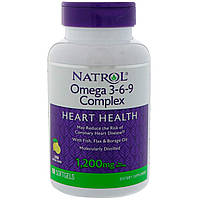 Омега 3 6 9 Omega 3-6-9 Complex Natrol с лимонным вкусом 1200 мг 90 капсул (4543) MY, код: 1535375