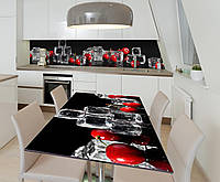 Наклейка 3Д виниловая на стол Zatarga «Кубики льда» 650х1200 мм для домов, квартир, столов, к SX, код: 6509440