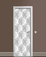 Наклейка на дверь Zatarga «Геометрическое плетение» 650х2000 мм виниловая 3Д наклейка декор с PK, код: 6439827