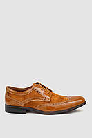 Туфли мужские лаковые+замша, цвет коричневый, 243RGA6011-7