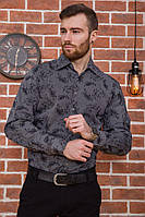 Рубашка мужская черно-серый 131R143873 Ager S BB, код: 8232314
