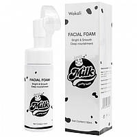Пенка-мусс для умывания Wokali Milk Facial Foam 150 мл GL, код: 8160540